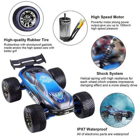 JLB Racing J3 1:10 4WD Brushless RC Truggy with Metal Chassis, Waterproof Off‑Road Truck