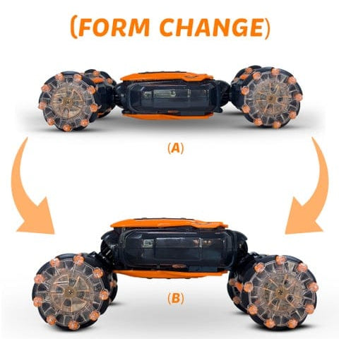 Mytoys Gesture Control 4WD RC Stunt Car with Watch Remote, 360° Double‑Sided Rolling