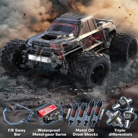 MJX 10208 V2 1:10 Brushless RC Monster Truck – 2.4 GHz, 4WD High-Speed Off-Road Hobby Grade Beast RTR