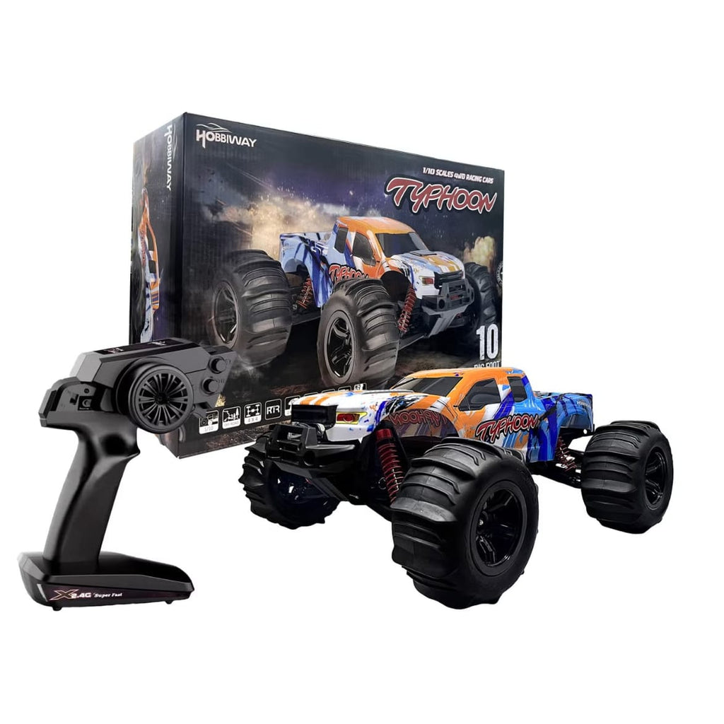 Hobbiway Typhoon 1:10 RC Car – Hobby Grade 4WD High‑Speed Off‑Road Truck (60+ km/h
