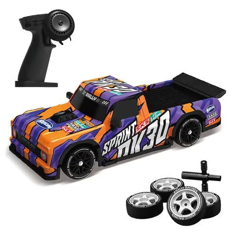 1:16 RC Drift Car - 18km/h, 2.4GHz Remote, 4WD Drifting Racing Truck, LED Lights, Dual Tires, Multicolours