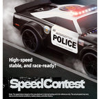 1:16 Scale 4WD High‑Speed RC Drift Police Car with LED Light Modes