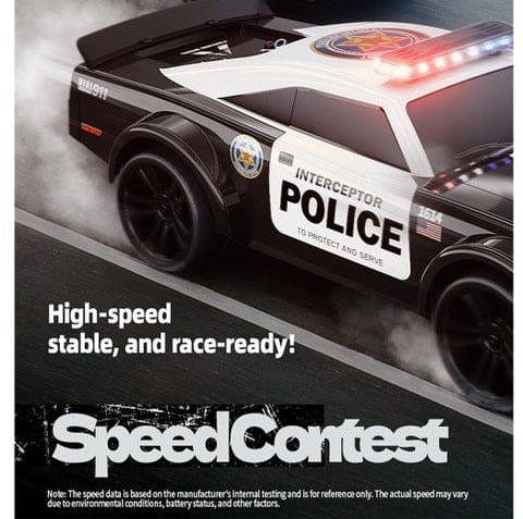 1:16 Scale 4WD High‑Speed RC Drift Police Car with LED Light Modes
