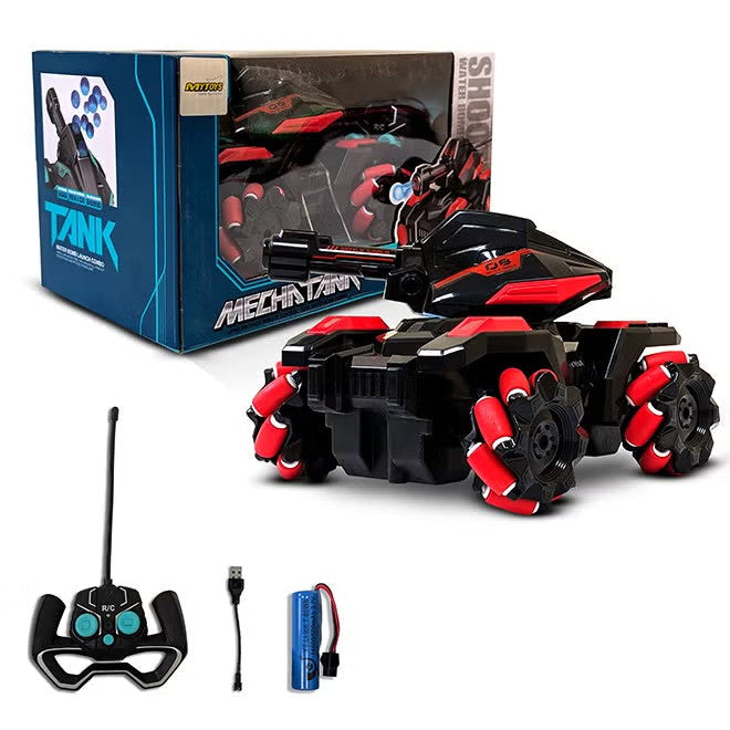 Remote Control Mecha Tank – 2‑in‑1 Off‑Road RC Tank with Water Bomb Launcher