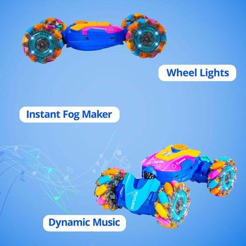 4WD Gesture Sensing RC Stunt Car with Lights, Music & Spray Effects