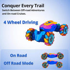 4WD Gesture Sensing RC Stunt Car with Lights, Music & Spray Effects