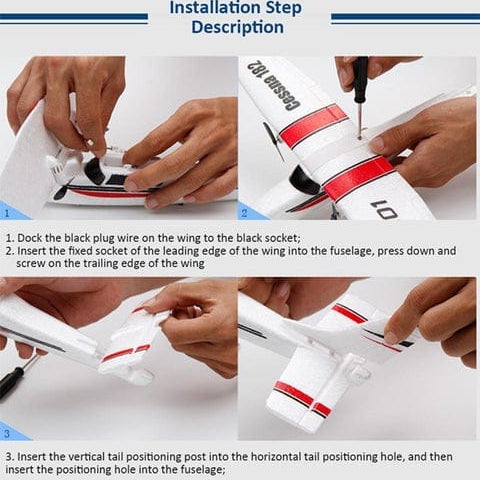 Cessna 182 FX801 EPP Wingspan Remote Control RTF DIY Airplane Aircraft Fixed Wing