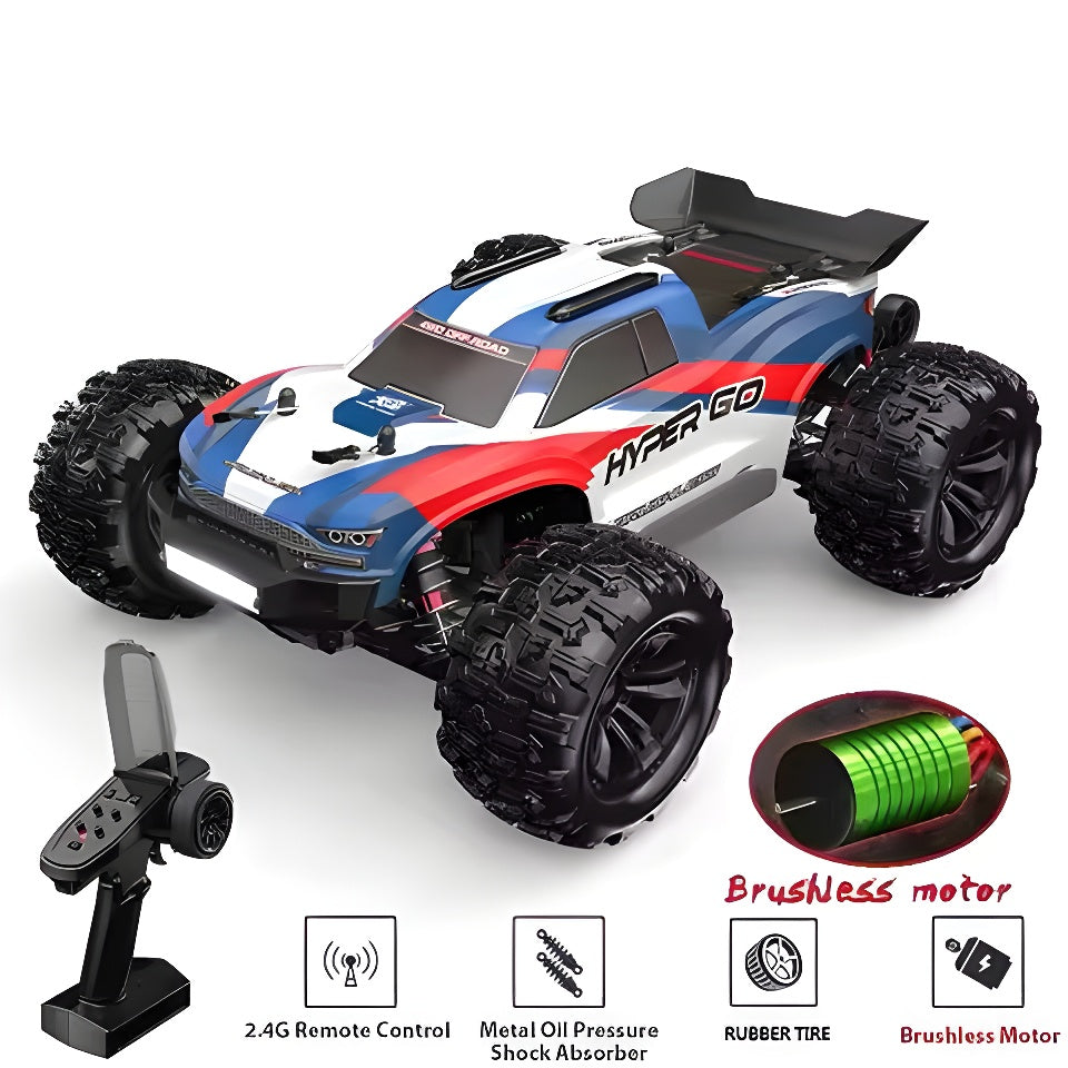 MYTOYS 16212 4WD Brushless RC Truck (1/16 Scale) – 45km/h High-Speed RTR Remote Control Car for Dirt, Gravel & Off-Road Bashing