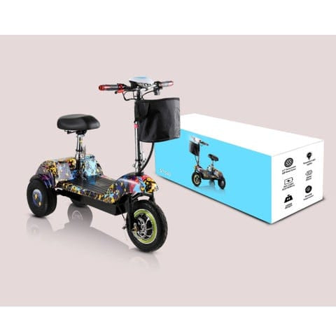 Mytoys MT540 3‑Wheel Electric Scooter 350W, 35km/h, Foldable with Seat & Basket