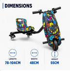 36V Electric Drift Scooter for Kids (Ages 4+) - 3-Speed Modes, 360° Rotating Tricycle, Bluetooth Music, Multicolor LED Lights, 250W Brushless Motor, Max Speed 15km/h, Includes Helmet & Safety Gears