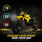 Kids Electric Dirt Bike – 350W, 25 km/h, 36V 4Ah, 6–8 km Range, 12" Pneumatic Tires & Rear Disc Brake