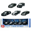 Bburago Official 1:64 Scale Die-Cast Metal Toy Cars Gift Pack – Authentic 5-Piece Street Fire Collectible Miniature Vehicle Set for Kids & Adult Enthusiasts