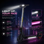 2-Wheel Kids Electric Scooter – 130W, 16 km/h, 21.6V, 8 km Range, LED Lights & Foldable