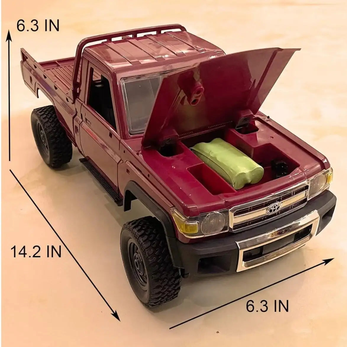 MN-82 1:12 RC Crawler  – 2.4GHz, 52° angles, 4WD Pickup Truck Remote Control Off-Road Car with Headlights