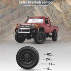MN-82 1:12 RC Crawler  – 2.4GHz, 52° angles, 4WD Pickup Truck Remote Control Off-Road Car with Headlights