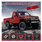 MN-82 1:12 RC Crawler  – 2.4GHz, 52° angles, 4WD Pickup Truck Remote Control Off-Road Car with Headlights