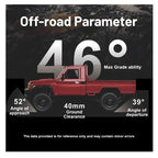 MN-82 1:12 RC Crawler  – 2.4GHz, 52° angles, 4WD Pickup Truck Remote Control Off-Road Car with Headlights