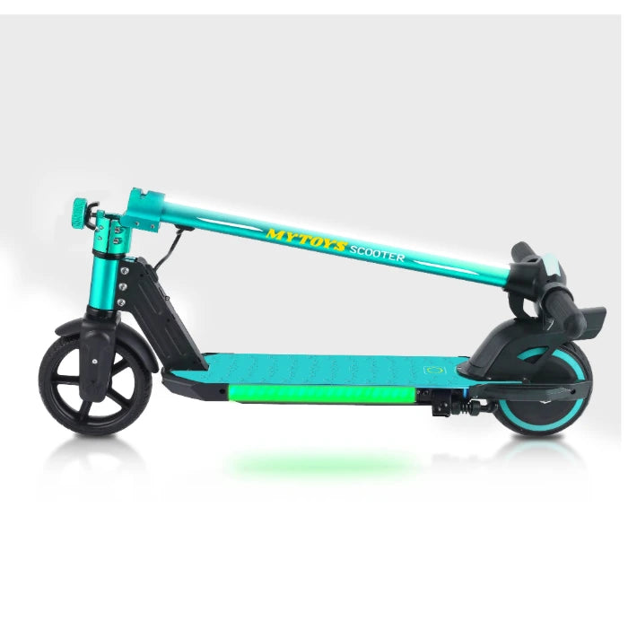 2-Wheel Kids Electric Scooter – 130W, 16 km/h, 21.6V, 8 km Range, LED Lights & Foldable