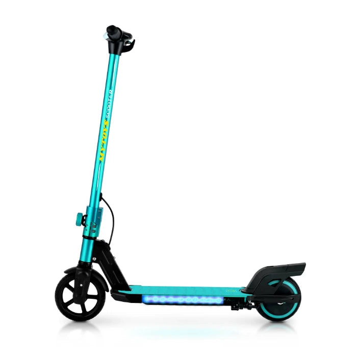 2-Wheel Kids Electric Scooter – 130W, 16 km/h, 21.6V, 8 km Range, LED Lights & Foldable