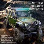 1:16 RC Rock Crawler - 10 km/h, 9KG Servo, 65m Range, LED Lights & RTR 4WD Off-Road Remote Control Car for Adults & Kids
