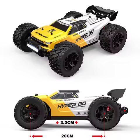 Mytoys MJX Hyper Go 14207 1/14 Scale 4WD Brushless RC Truck for Adults – High Speed 4x4 Remote Control Car up to 78 KM/H,
