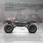 1:16 RC Rock Crawler - 10 km/h, 9KG Servo, 65m Range, LED Lights & RTR 4WD Off-Road Remote Control Car for Adults & Kids