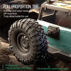 1:16 RC Rock Crawler - 10 km/h, 9KG Servo, 65m Range, LED Lights & RTR 4WD Off-Road Remote Control Car for Adults & Kids
