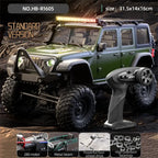 1:16 RC Rock Crawler - 10 km/h, 9KG Servo, 65m Range, LED Lights & RTR 4WD Off-Road Remote Control Car for Adults & Kids