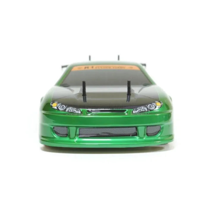 MYTOYS 1/10 Scale RC Drift Car – 4WD Electric Nissan Silvia with 30km/h Speed, LED Lights