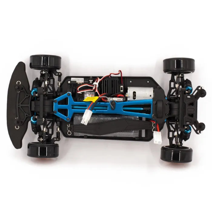 MYTOYS 1/10 Scale RC Drift Car – 4WD Electric Nissan Silvia with 30km/h Speed, LED Lights