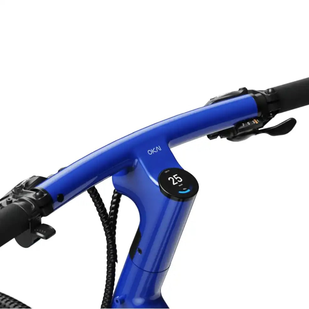 OKAI Bicycle EB60 Step-Thru Electric Bike for Adults – 350W Motor (550W Peak), 20 MPH City Commuter eBike with Torque Sensor, Swappable 36V Removable Battery, App Sync, LCD Display