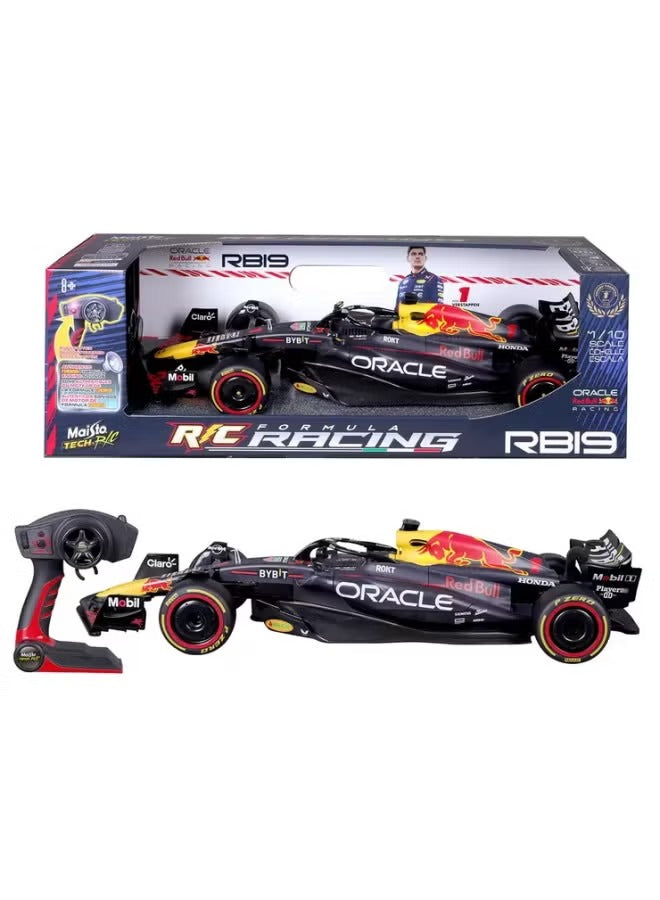 Maisto Tech 1:10 Scale Red Bull Racing RB19 Remote Control Formula 1 Car | Official F1 Licensed Large High Speed RC Race Car with 2-Speed Motor, Digital Proportional Control, Authentic Engine Sounds & USB Rechargeable Li-Ion Battery | Premium Toy Gift