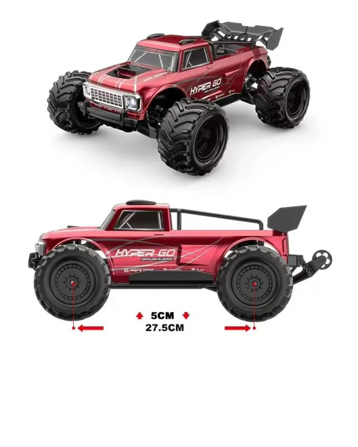 MJX Hyper Go 10210 1/10 4WD Remote Control Monster Truck - 80 km/h, 4S Mode, Bluetooth ESC, 35KG Servo Steering, App-Based Tuning, Dual-Fan Cooling