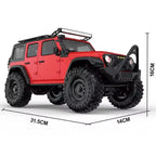 1:16 RC Rock Crawler - 10 km/h, 9KG Servo, 65m Range, LED Lights & RTR 4WD Off-Road Remote Control Car for Adults & Kids