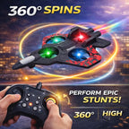 MYTOYS RC Plane PRO - 2.4GHz Remote Control Jet Airplane with LED Lights, Altitude Hold & 360° Flips