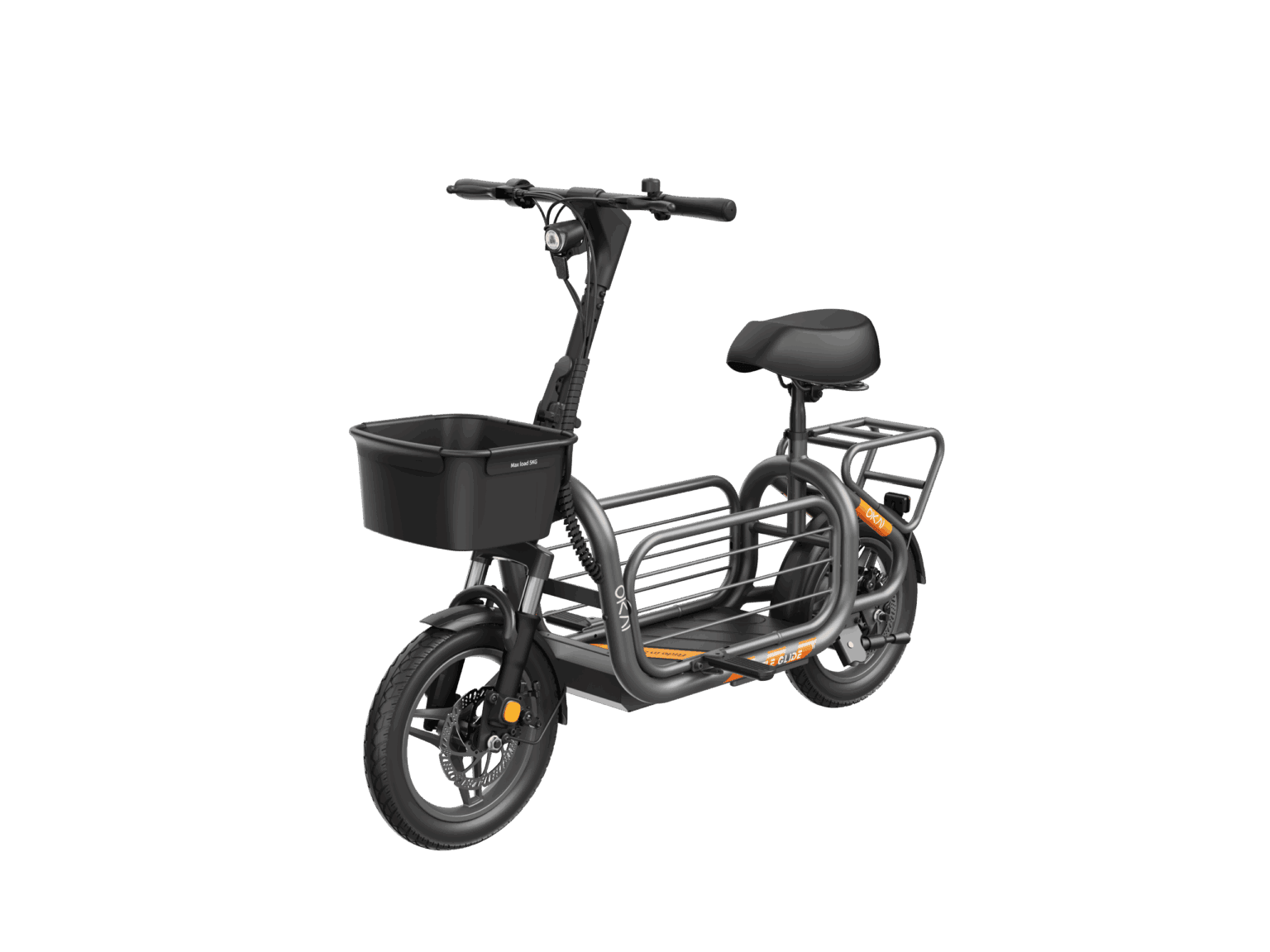 OKAI Ceetle Glide EA20 Electric Commuter Bike with Seat - 700W Peak, 32 km/h, 60 km Range