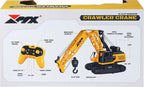 MYTOYS RC Crawler Crane Toy – 2.4GHz 8-Channel Remote Control Construction Vehicle with Tracks, Lights & Sound