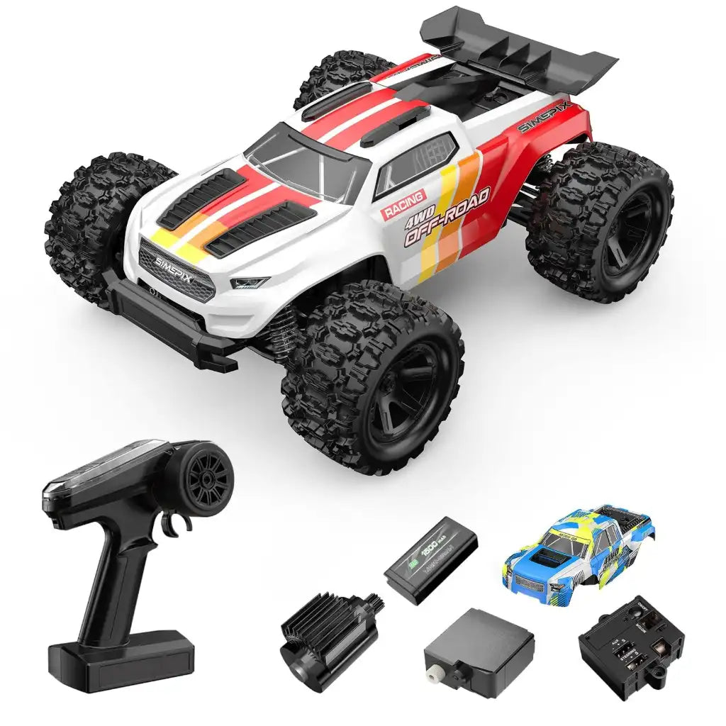 MJX Hyper Go 18208 1/18 Scale High-Speed 4WD Off-Road RC Truck – 35 km/h, 2.4GHz Control All-Terrain Remote Control Car with Adjustable Shocks