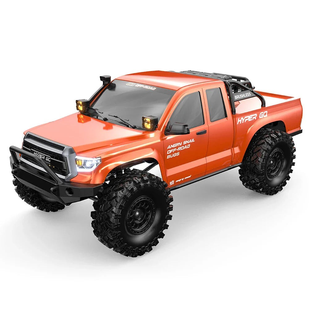 MJX Hyper Go 1/8 Scale RC Rock Crawler H8E 4WD Brushless Off-Road Climbing Vehicle With 80A FOC ESC, 3970 2000KV Sensor-Driven Motor, 35KG High Torque Steering Servo And Remote Control Differential Lock 25km/h Ready-To-Run (RTR) - Orange