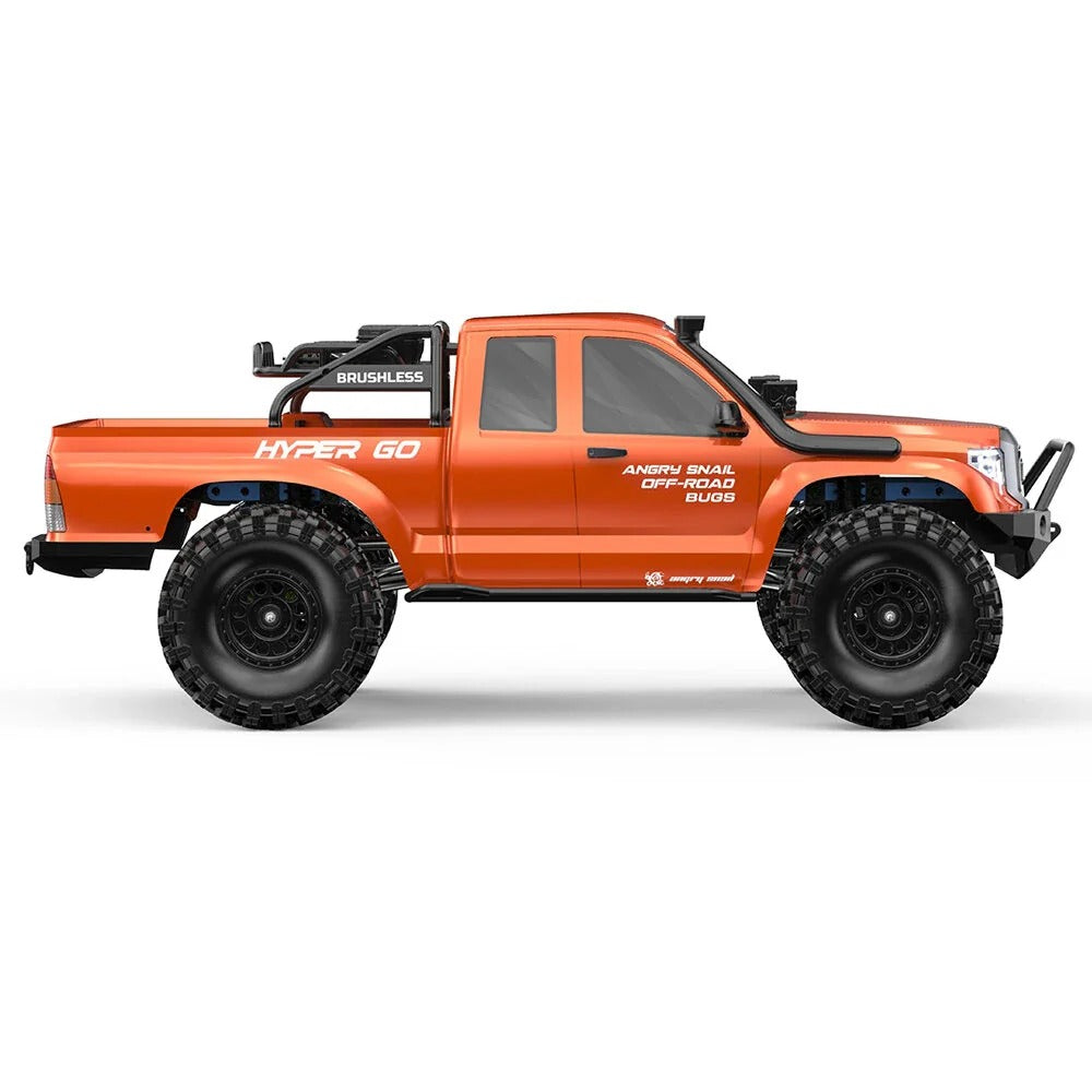 MJX Hyper Go 1/8 Scale RC Rock Crawler H8E 4WD Brushless Off-Road Climbing Vehicle With 80A FOC ESC, 3970 2000KV Sensor-Driven Motor, 35KG High Torque Steering Servo And Remote Control Differential Lock 25km/h Ready-To-Run (RTR) - Orange