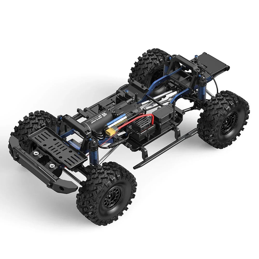 MJX Hyper Go 1/8 Scale RC Rock Crawler H8E 4WD Brushless Off-Road Climbing Vehicle With 80A FOC ESC, 3970 2000KV Sensor-Driven Motor, 35KG High Torque Steering Servo And Remote Control Differential Lock 25km/h Ready-To-Run (RTR) - Orange