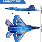 High‑Speed F22 Raptor RC Jet Plane with Gyro & LED Lights (RTF)