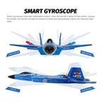 High‑Speed F22 Raptor RC Jet Plane with Gyro & LED Lights (RTF)