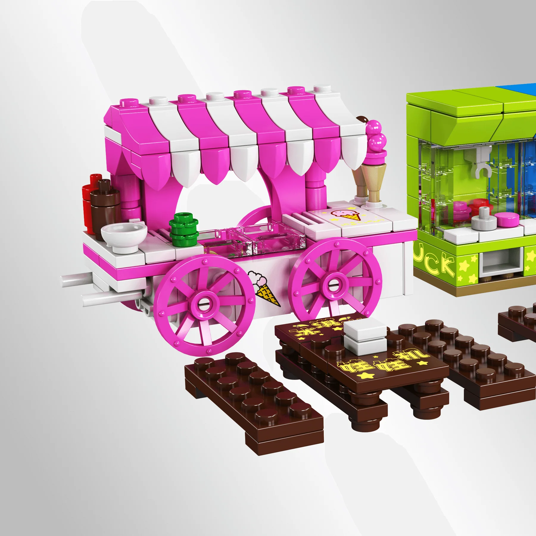 Mould King 24033 Ice Cream House & Claw Machine - DIY Modular Building Set (269 Pcs)