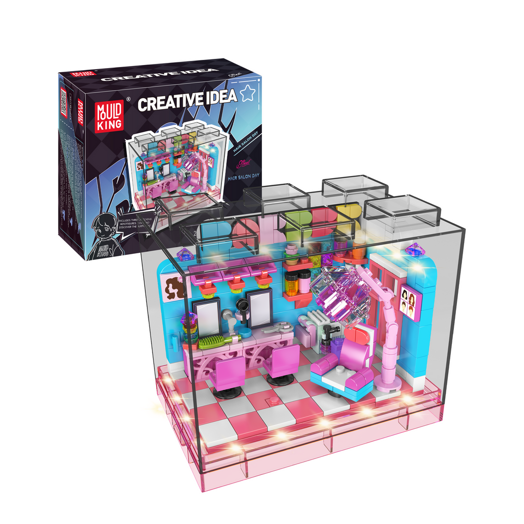 Mould King 24037 Hair Salon Day - Creative MOC Modular Building Block Set