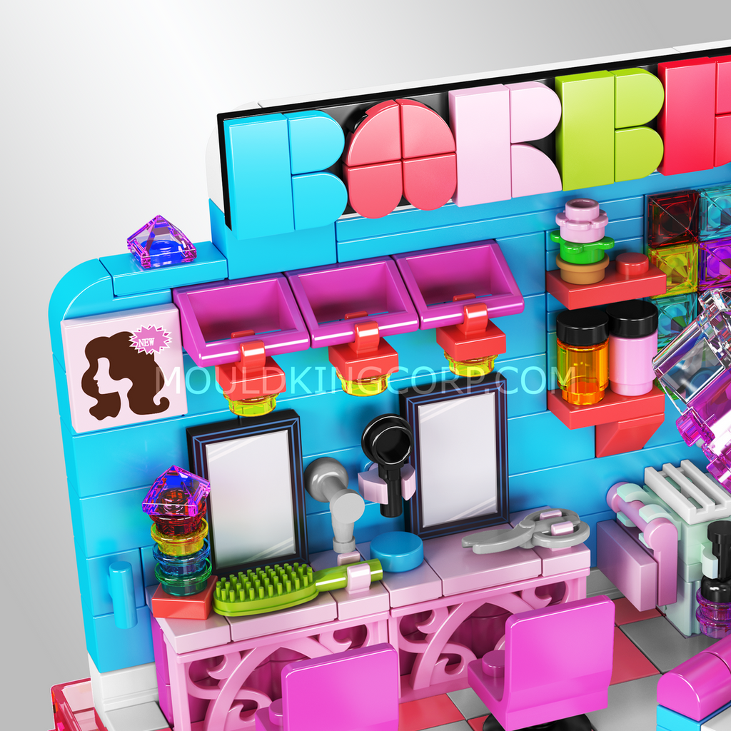 Mould King 24037 Hair Salon Day - Creative MOC Modular Building Block Set