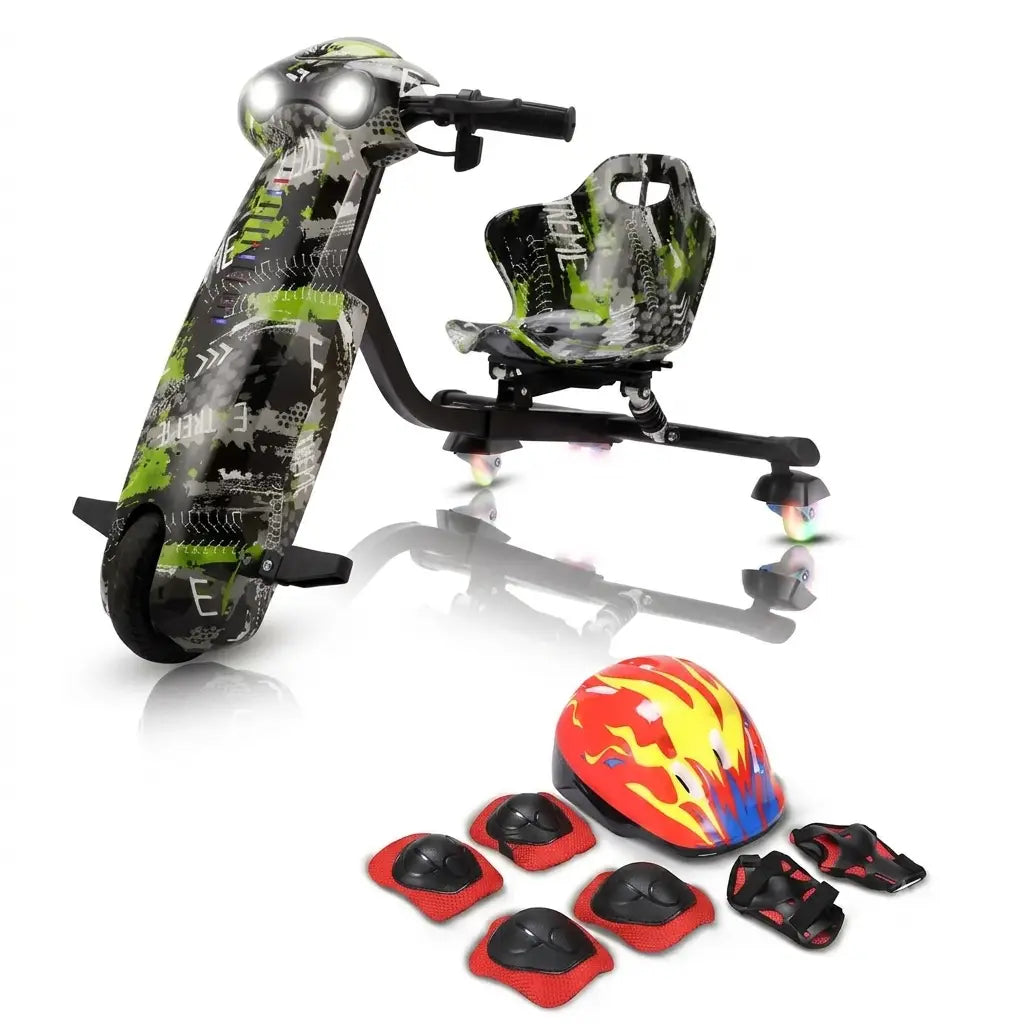 Electric Drift Scooter - 360° drifting capability, 20km/h, 250W, 36V, 13–15km - with Bluetooth music & LED lights