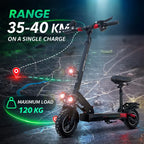 MYTOYS MT908 Electric Scooter - 65km/h Top Speed, 750W Motor, 35-40km Range - Seat & Off-Road Tires