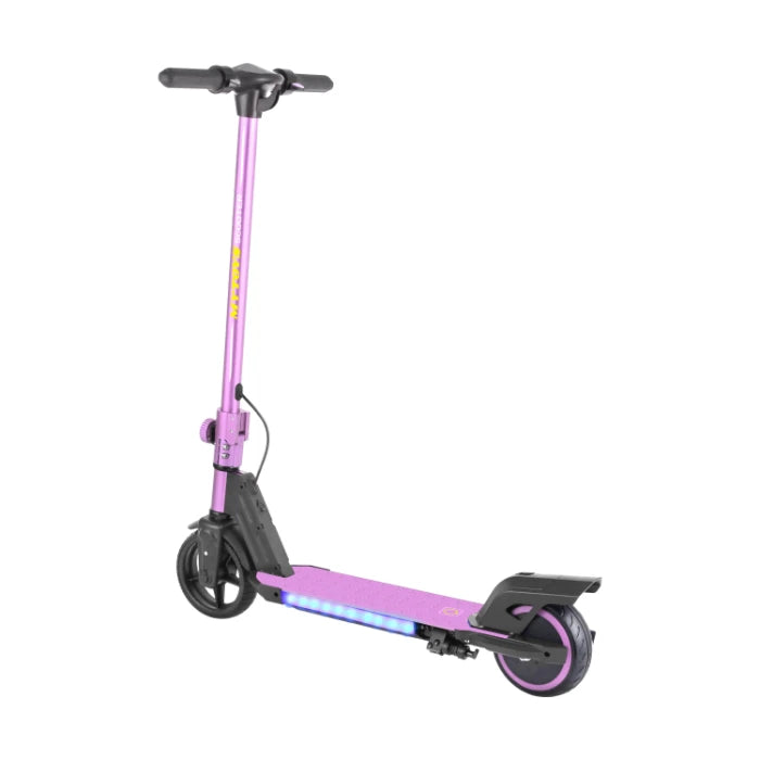 2-Wheel Kids Electric Scooter – 130W, 16 km/h, 21.6V, 8 km Range, LED Lights & Foldable