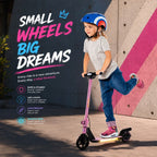 2-Wheel Kids Electric Scooter – 130W, 16 km/h, 21.6V, 8 km Range, LED Lights & Foldable